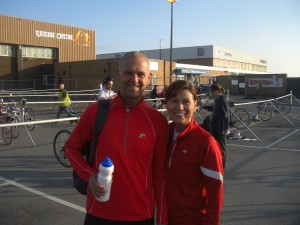 Colin & Janine Denney at the Fleetwood Triathlon.