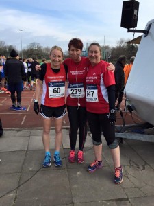 Jenny, Sarah and Jane at Saturday's Stanley Park 10k